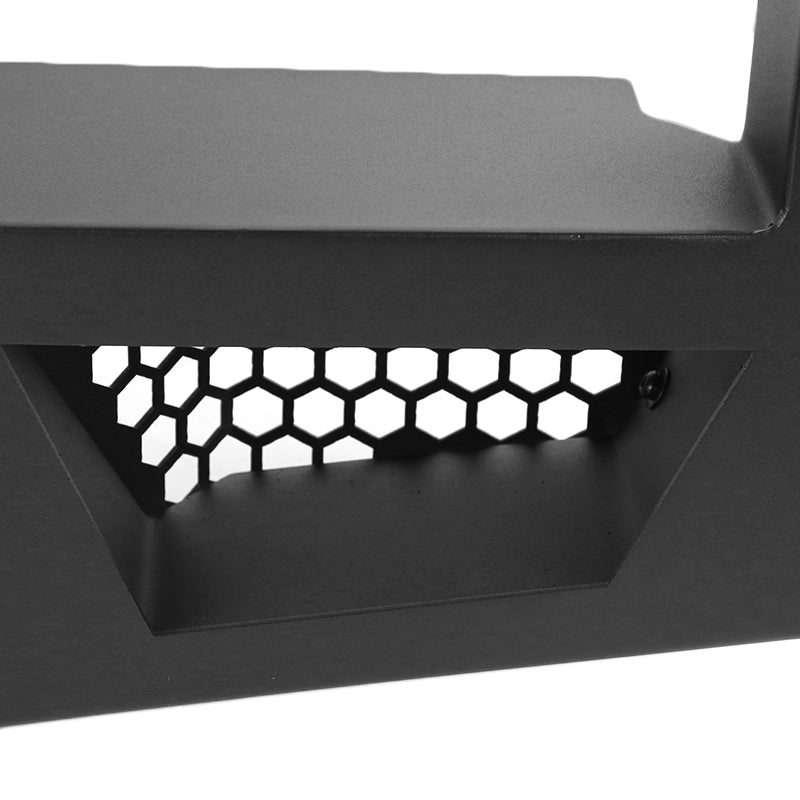 2016-2021 Toyota Tacoma Black Heavy Duty Steel Rear Step Bumper w/ License Lamp