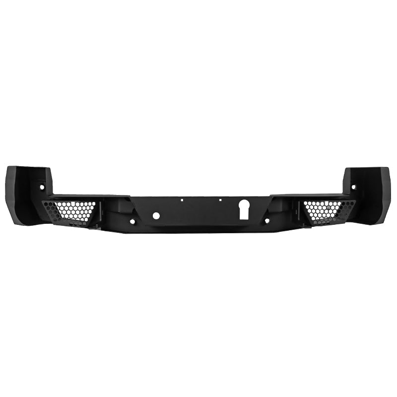 2016-2021 Toyota Tacoma Black Heavy Duty Steel Rear Step Bumper w/ License Lamp