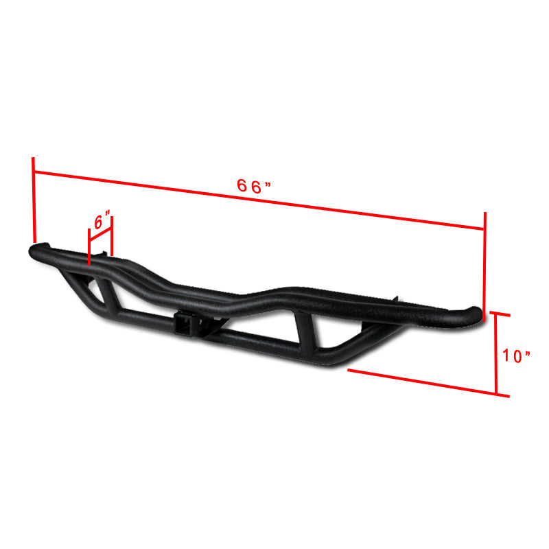 2007-2018 Jeep Wrangler JK Off Road Rock Crawler Black Textured Rear Bumper Guard