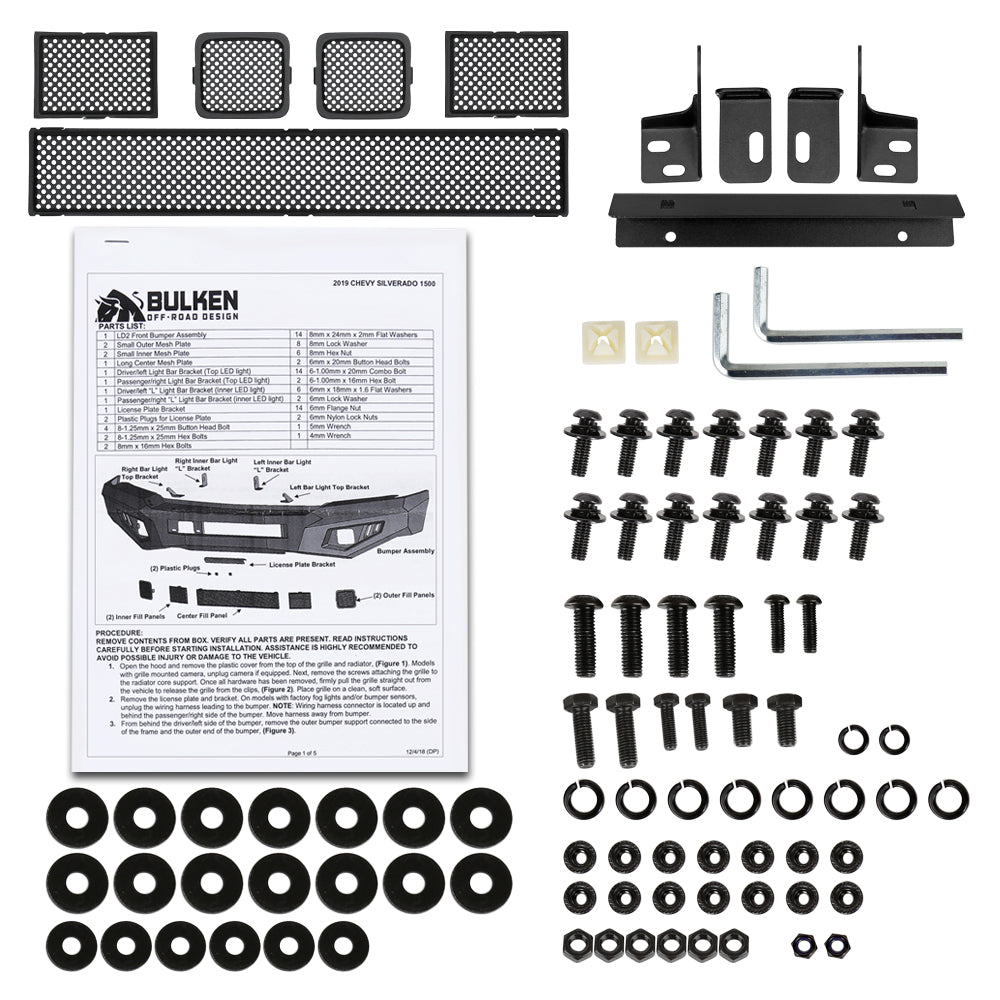 2019-2021 Chevrolet Silverado 1500 Non-Winch Front Bumper