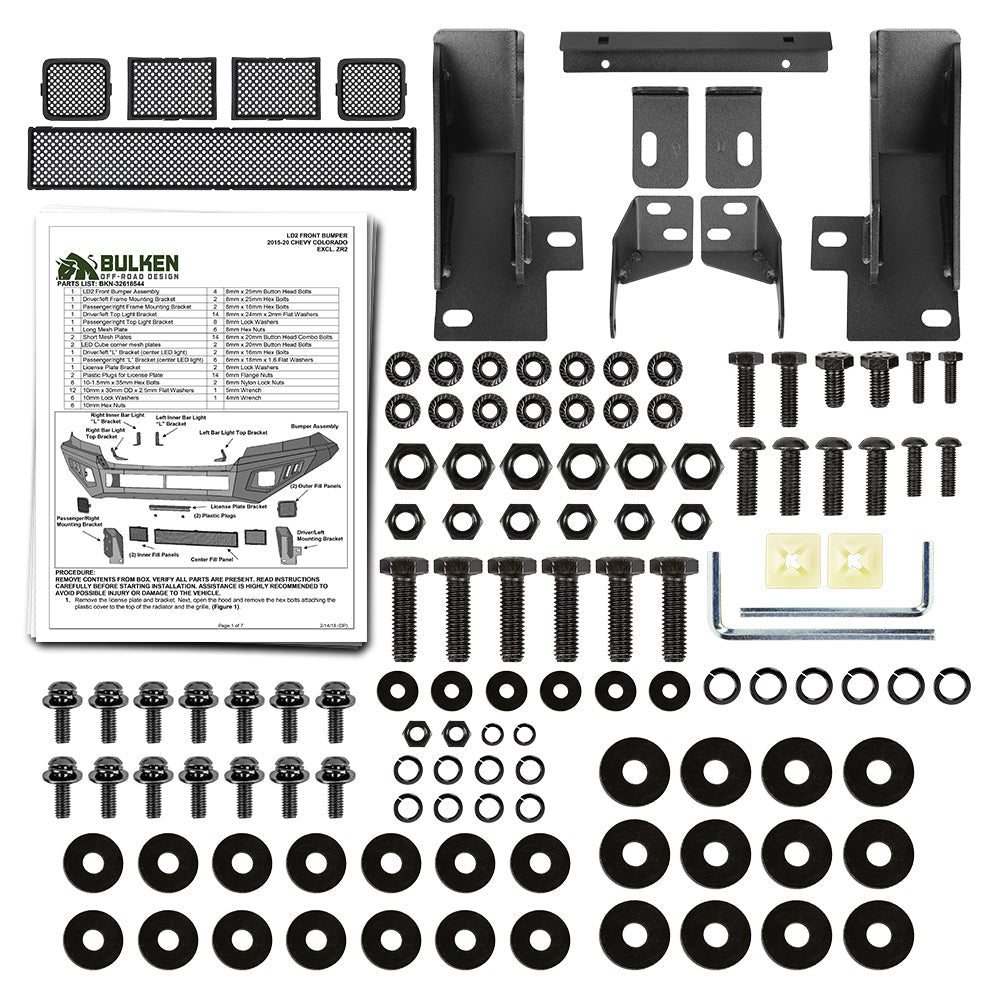 2015-2020 Chevrolet Colorado Non-Winch Front Bumper