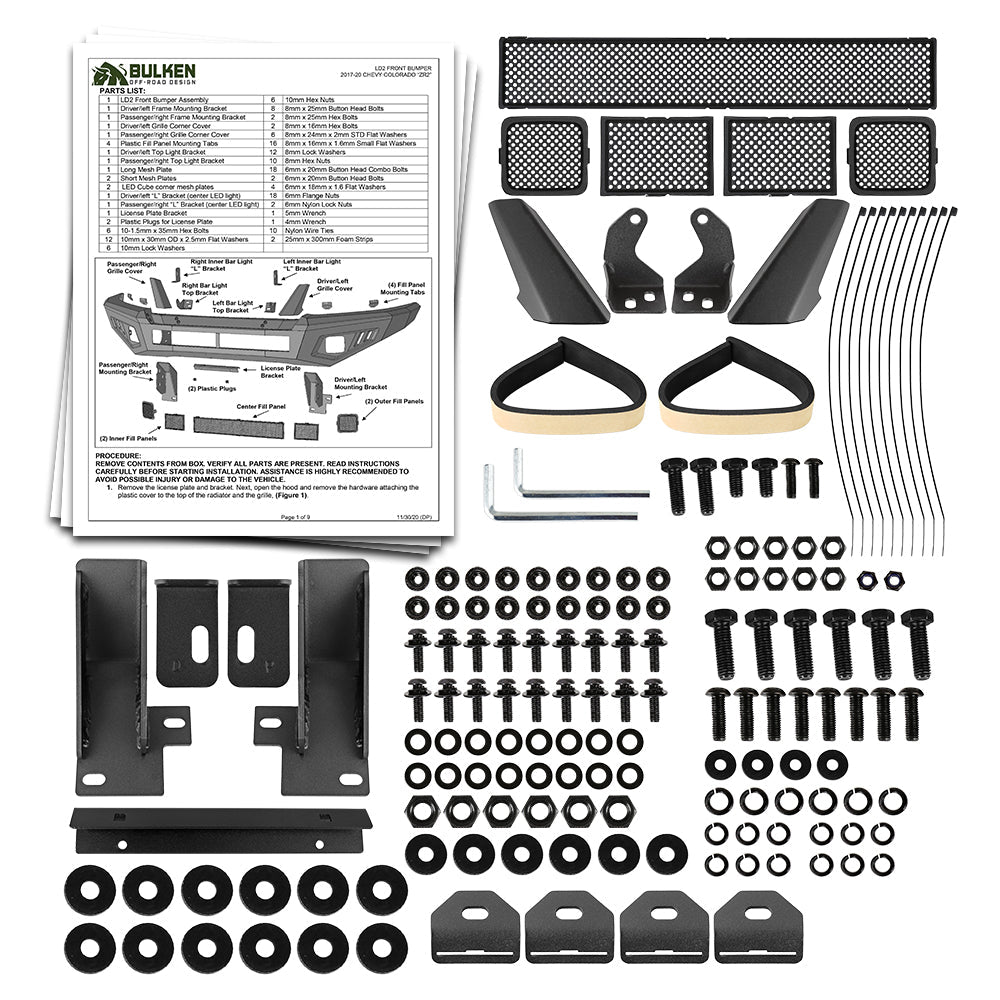 2017-2020 Chevrolet Colorado ZR2 LD2 Non-Winch Front Bumper
