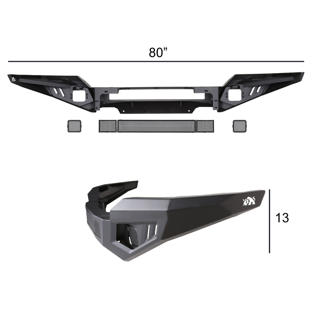2016-2018 Chevrolet Silverado Non-Winch Front Bumper
