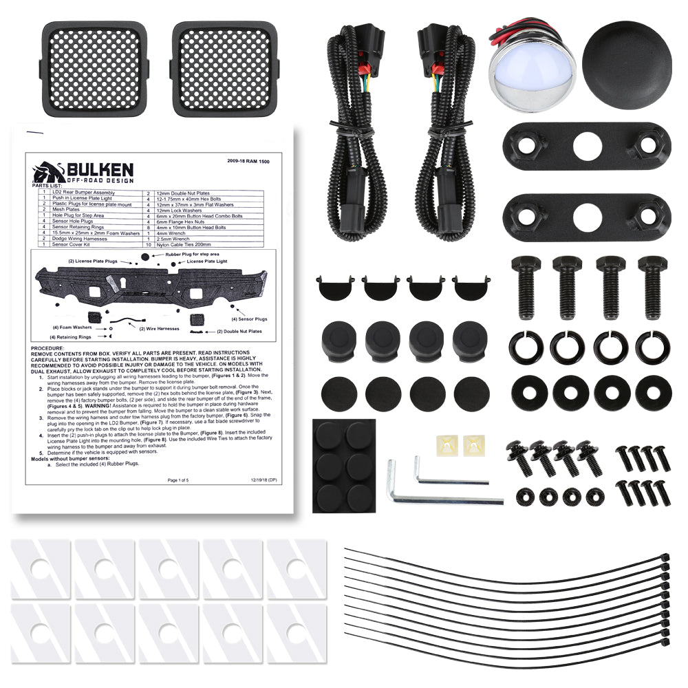 2009-2018 Dodge RAM 1500/ 2019-2024 RAM Classic/ 2010-2024 RAM 2500/3500 Rear Step Bumper