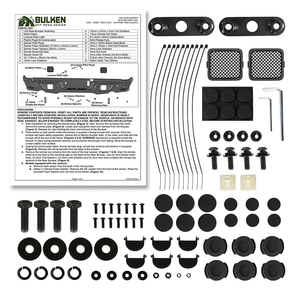 2019-2024 Dodge RAM 1500 Rear Step Bumper