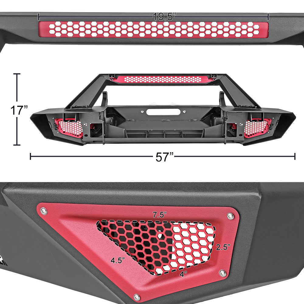 2018-2022 Jeep Wrangler JL/2020-2024 Gladiator X Series Winched Front Bumper