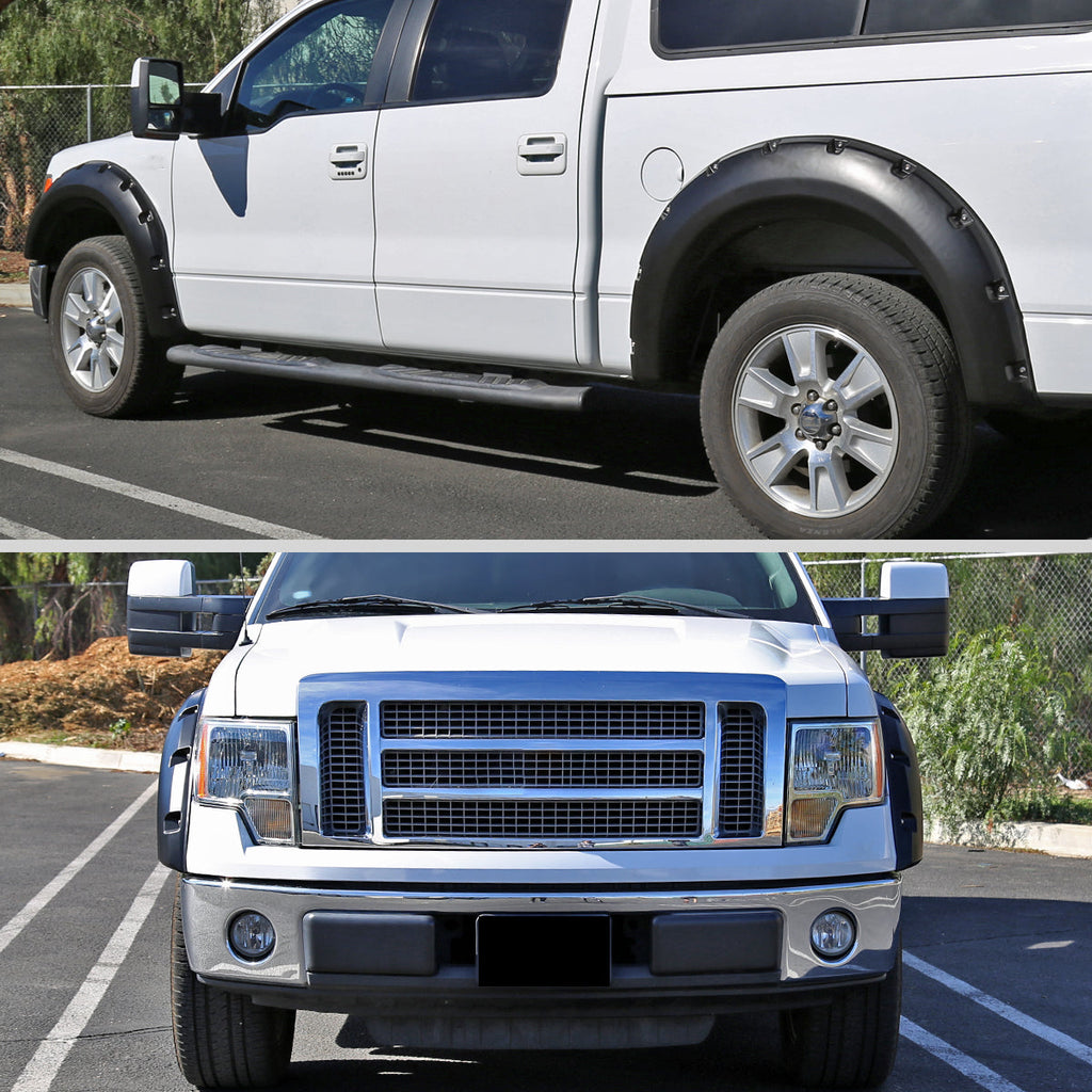 2009-2014 Ford F-150 Styleside Smooth Rivet Style Fender Flares