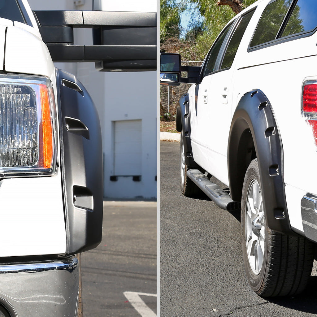 2009-2014 Ford F-150 Styleside Smooth Rivet Style Fender Flares