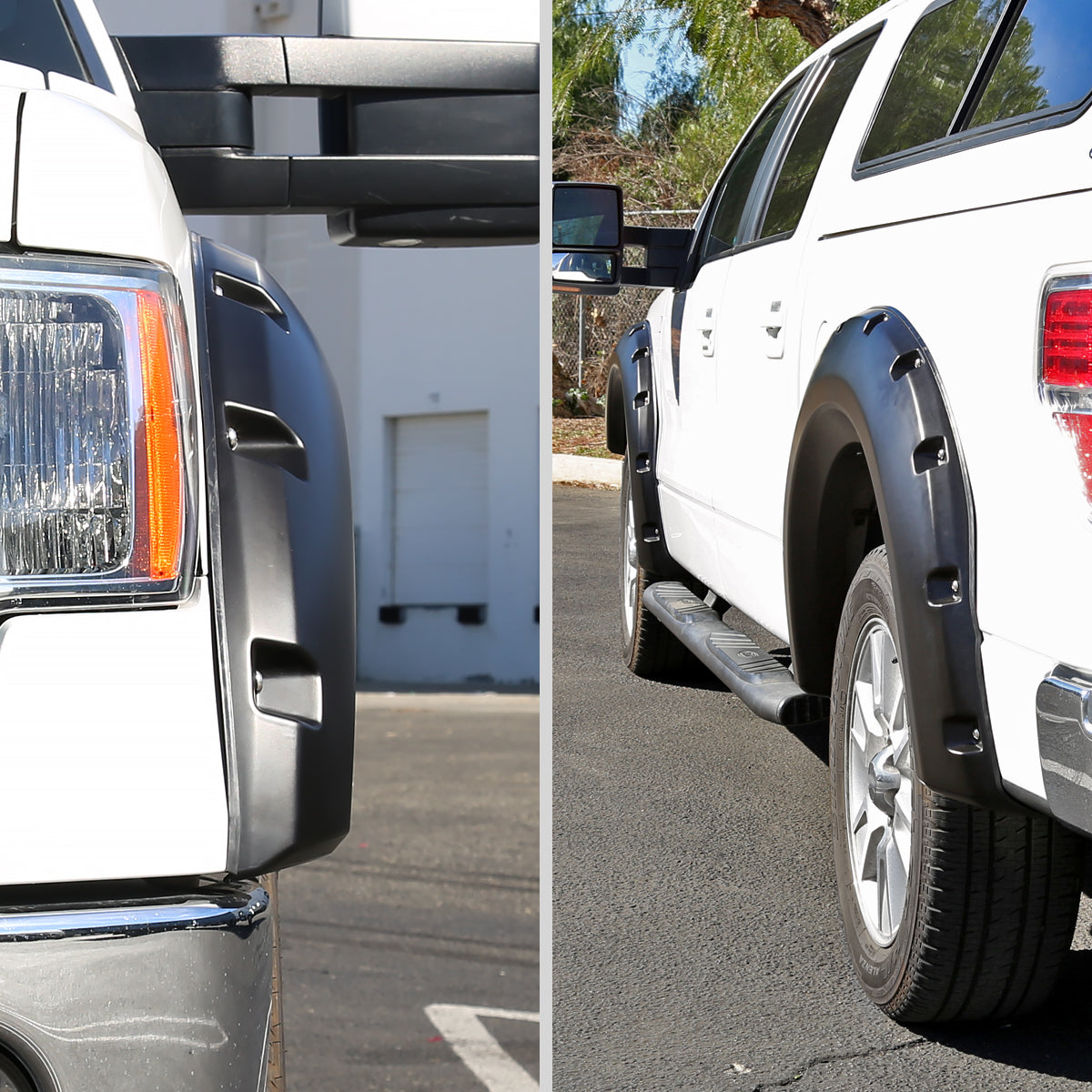 2009-2014 Ford F-150 Styleside Smooth Rivet Style Fender Flares