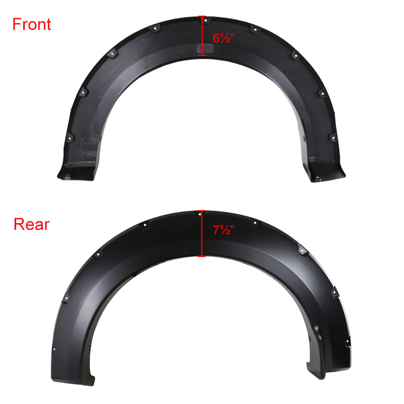 2015-2017 Ford F-150 Styleside Smooth Rivet Style Fender Flares