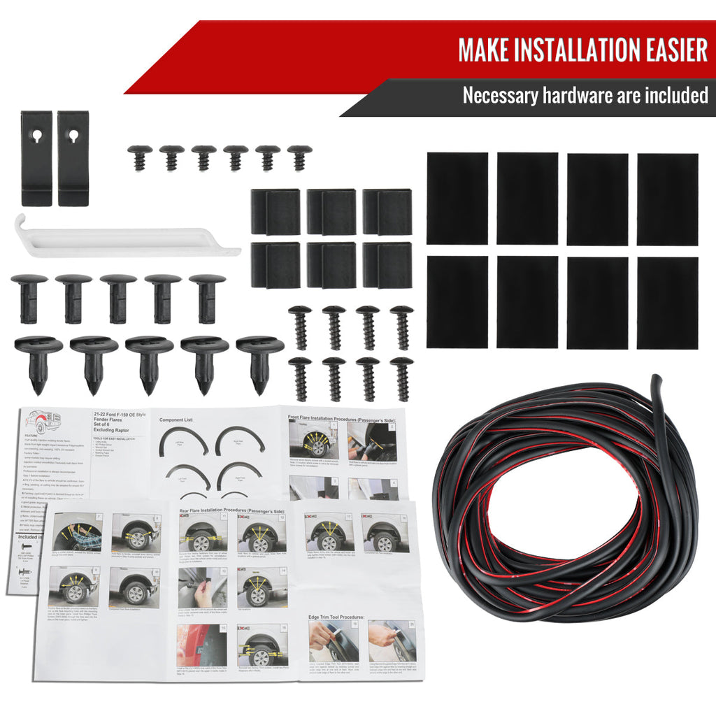 2021-2024 Ford F-150 Factory Style Fender Flares