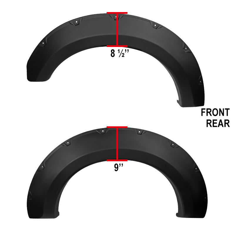 2017-2021 Ford F-250/F-350/F-450/F-550 Super Duty Rivet Style Fender Flares