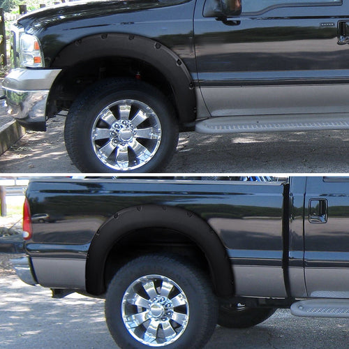1999-2007 Ford F-250/F-350 SuperDuty Black Rugged Rivet Style Fender Flares