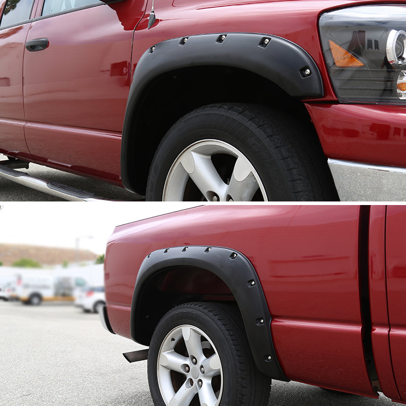 2002-2009 Dodge RAM 1500/2500/3500 Smooth Rivet Style Fender Flares
