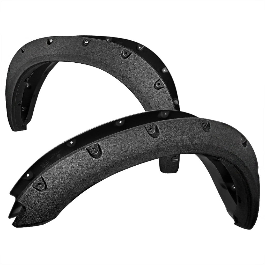 2009-2018 Dodge RAM 1500 / 2019-2021 RAM Classic Fleetside Textured Rivet Style Fender Flares