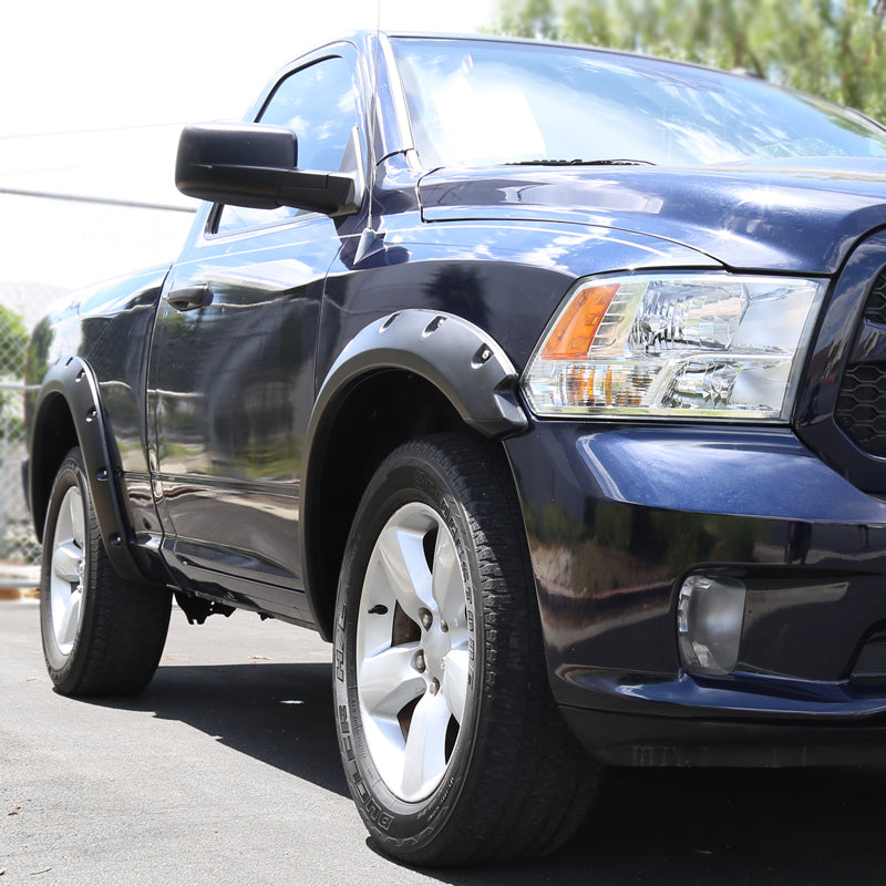 2009-2018 Dodge RAM 1500 / 2019-2021 RAM Classic Fleetside Smooth Rivet Style Fender Flares