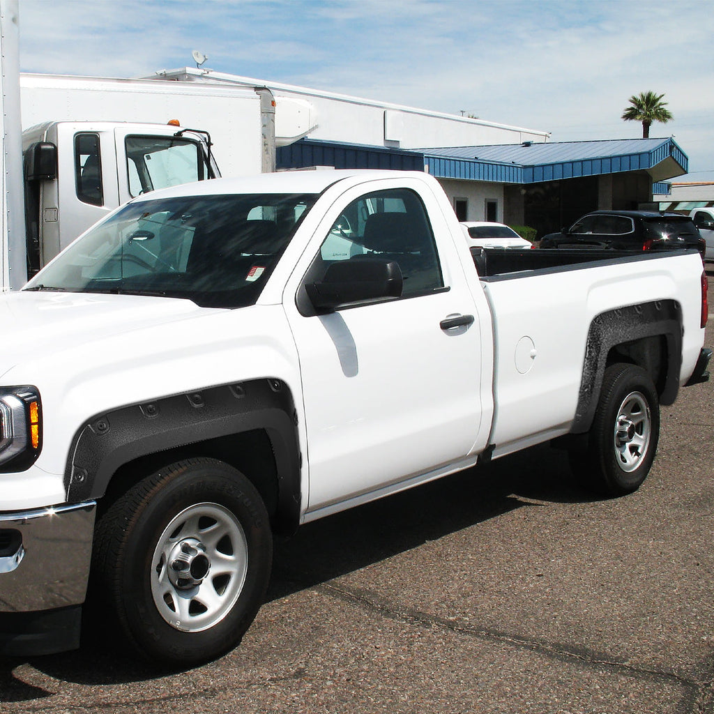 2016-2018 GMC Sierra 1500 Fleetside Textured Rivet Style Fender Flares