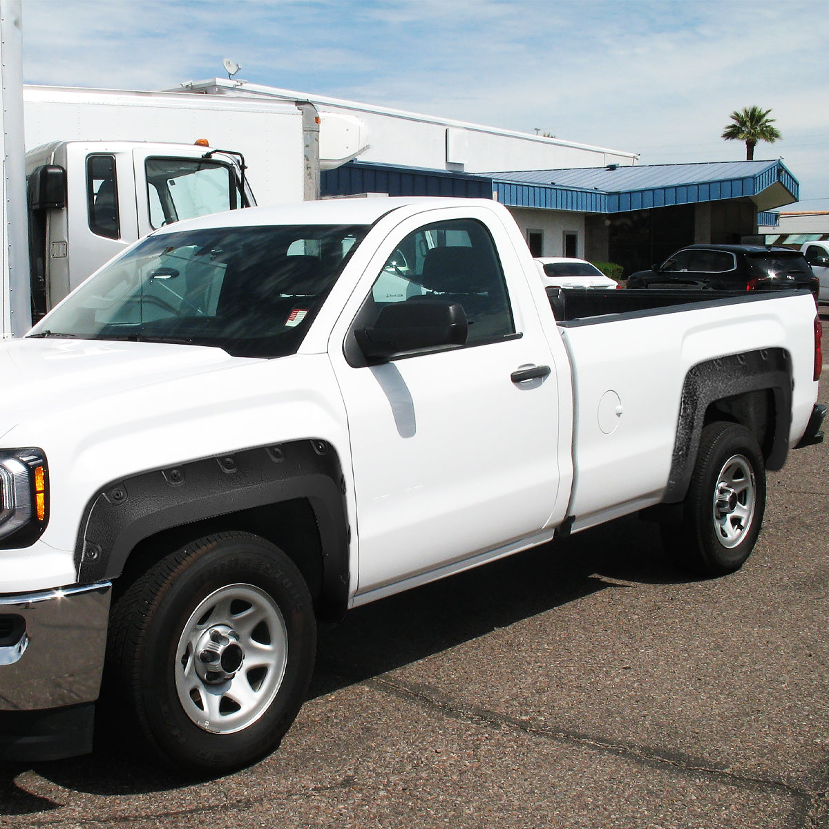 2016-2018 GMC Sierra 1500 Fleetside Textured Rivet Style Fender Flares