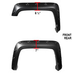 2016-2018 GMC Sierra 1500 Fleetside Smooth Rivet Style Fender Flares