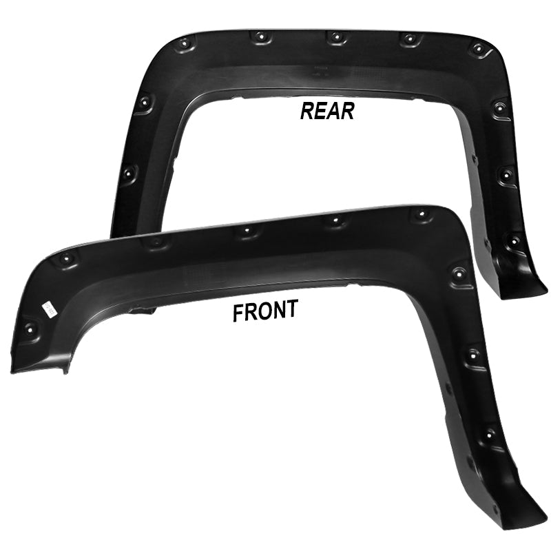 2016-2018 GMC Sierra 1500 Fleetside Smooth Rivet Style Fender Flares