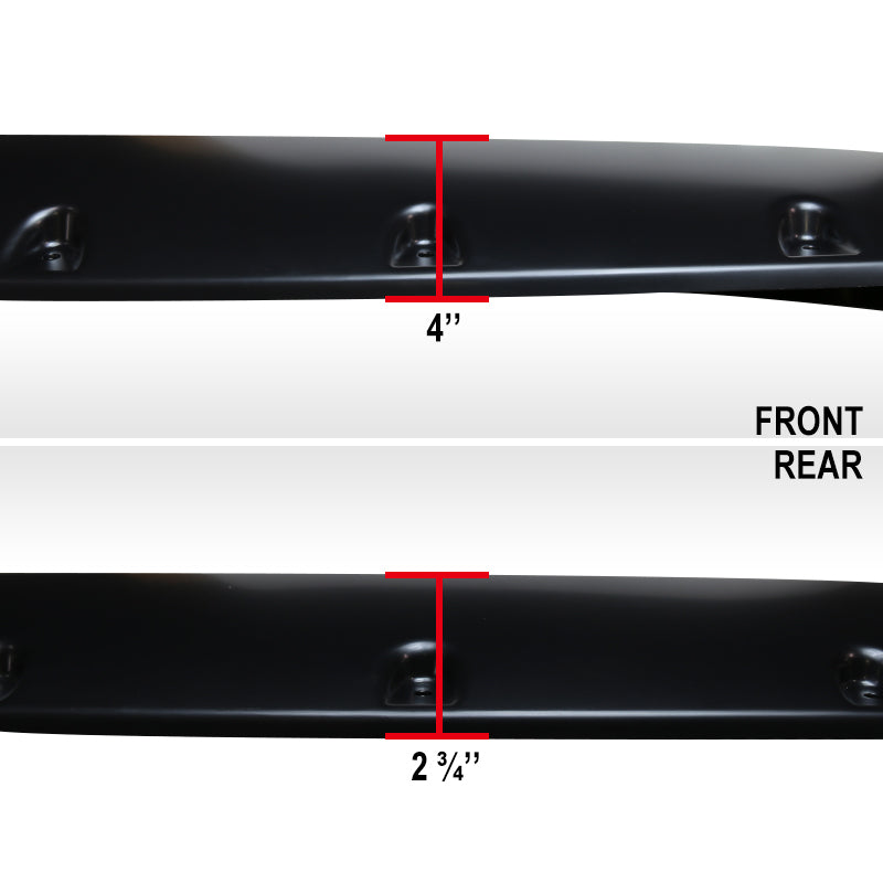 2007-2013 Chevrolet Silverado 1500/2500HD/3500HD Smooth Rivet Style Fender Flares