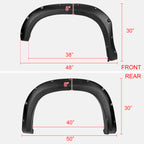 2019-2026 Chevrolet Silverado 1500 Textured Rivet Style Fender Flares