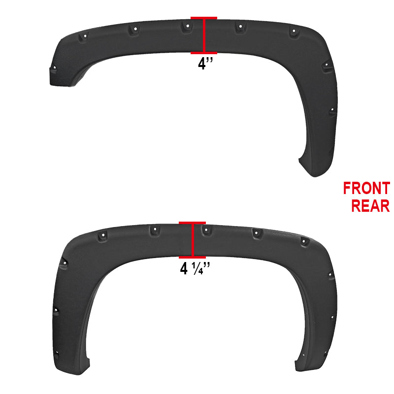 1999-2007 Chevrolet Silverado/ 1999-2006 GMC Sierra Textured Rivet Style Fender Flares