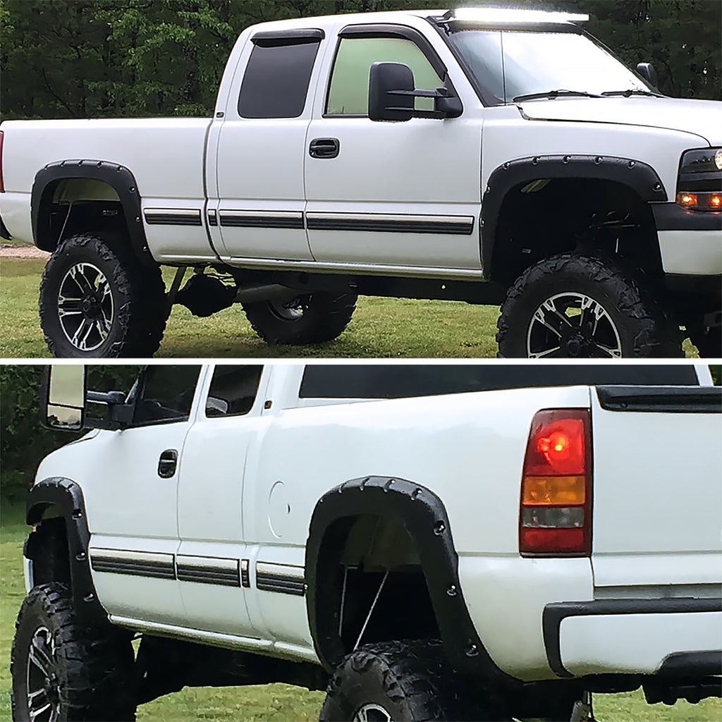 1999-2007 Chevrolet Silverado/ 1999-2006 GMC Sierra Smooth Rivet Style Fender Flares