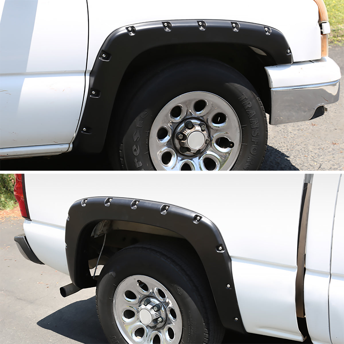1999-2007 Chevrolet Silverado/ 1999-2006 GMC Sierra Smooth Rivet Style Fender Flares