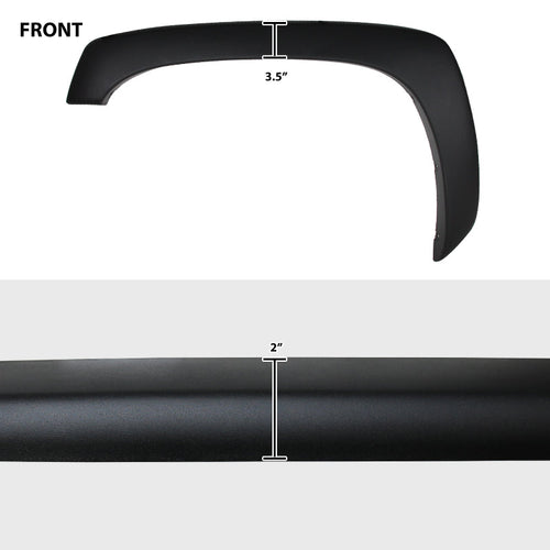 1999-2007 Chevrolet Silverado/ GMC Sierra Black Polypropylene Fender Flares