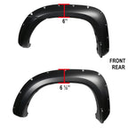 2005-2011 Toyota Tacoma Fleetside 6" Long Bed Smooth Rivet Style Fender Flares