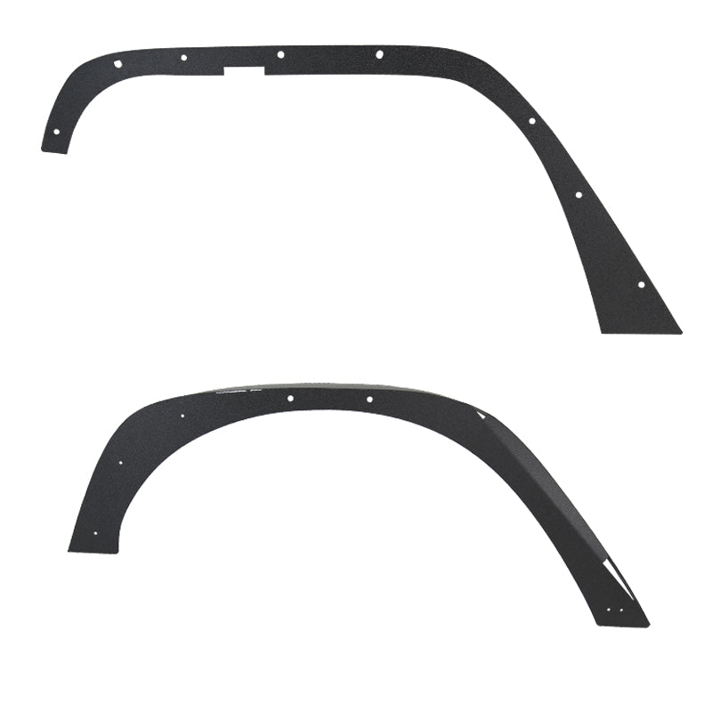 2007-2017 Jeep Wrangler JK Black Textured Steel Flat Fender Flares