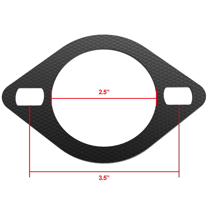 Universal Aluminum 2.5" Inlet/Outlet 2-Bolt Exhaust Gasket