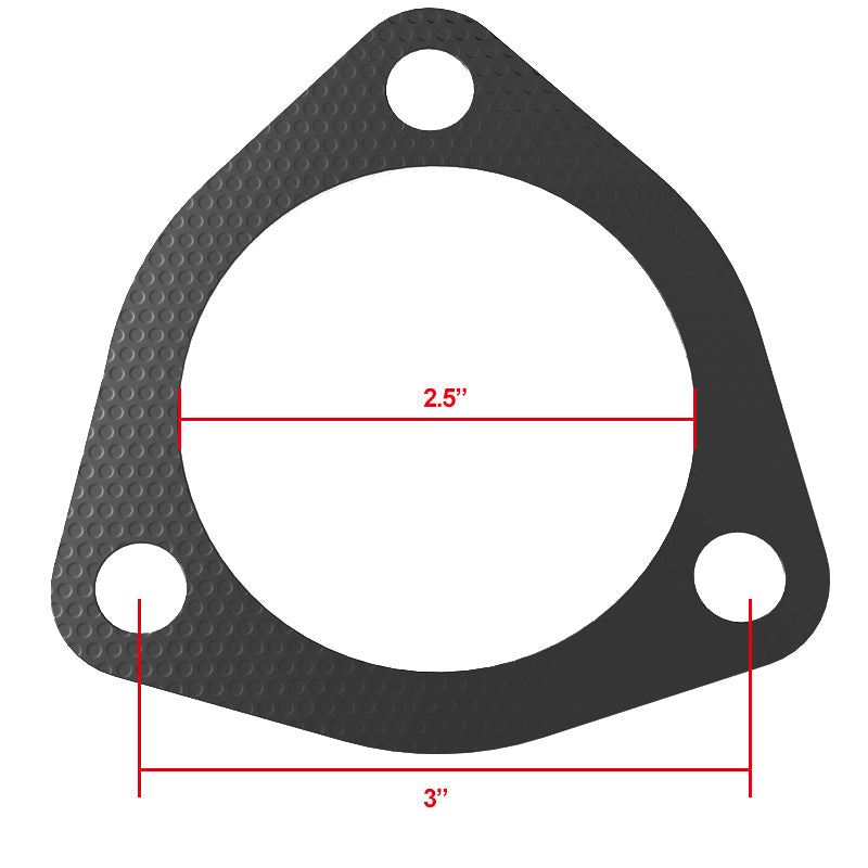 Universal Aluminum 2.5" Inlet/Outlet 3-Bolt Exhaust Gasket