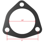 Universal Aluminum 2.5" Inlet/Outlet 3-Bolt Exhaust Gasket