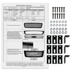 2004-2008 Ford F-150 Rivet Style Black Stainless Steel Mesh Grille Center Insert