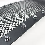 1999-2004 F-250/F-350/F-450/F-550/Excursion Rivet Style Black Stainless Steel 3PC Mesh Grille Insert