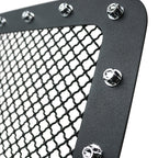 1999-2004 F-250/F-350/F-450/F-550/Excursion Rivet Style Black Stainless Steel 3PC Mesh Grille Insert
