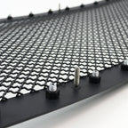 1999-2004 F-250/F-350/F-450/F-550/Excursion Rivet Style Black Stainless Steel 3PC Mesh Grille Insert