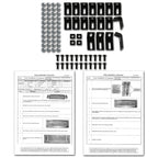 1999-2004 F-250/F-350/F-450/F-550/Excursion Rivet Style Black Stainless Steel 3PC Mesh Grille Insert