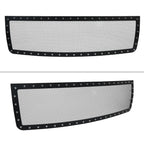 2007-2013 GMC Sierra 1500 NBS Rivet Style Black Stainless Steel Mesh Grille Insert