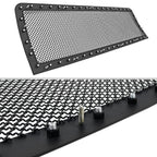 2007-2013 GMC Sierra 1500 NBS Rivet Style Black Stainless Steel Mesh Grille Insert
