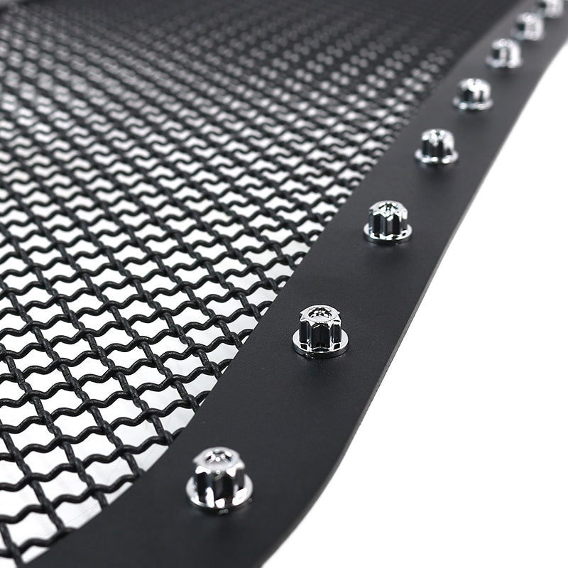 1999-2006 GMC Sierra/Yukon/Yukon XL Rivet Style Black Stainless Steel Mesh Grille Insert