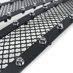2003-2006 Chevrolet Silverado/Avalanche Rivet Style Black Stainless Steel 2PC Mesh Grille Insert