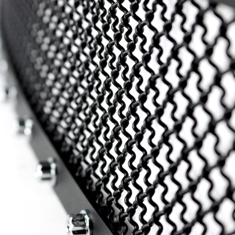 2005-2007  Chevrolet Silverado Rivet Style Black Stainless Steel 2PC Mesh Grille Insert
