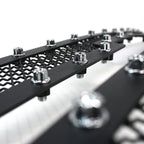 2005-2007  Chevrolet Silverado Rivet Style Black Stainless Steel 2PC Mesh Grille Insert