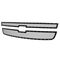 2005-2007  Chevrolet Silverado Rivet Style Black Stainless Steel 2PC Mesh Grille Insert