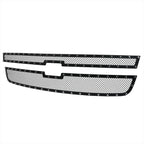 2005-2007  Chevrolet Silverado Rivet Style Black Stainless Steel 2PC Mesh Grille Insert