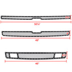 2007-2013 Chevrolet Silverado 1500/1500HD Rivet Style Black Stainless Steel 3PC Mesh Grille insert