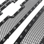 2007-2013 Chevrolet Silverado 1500/1500HD Rivet Style Black Stainless Steel 3PC Mesh Grille insert